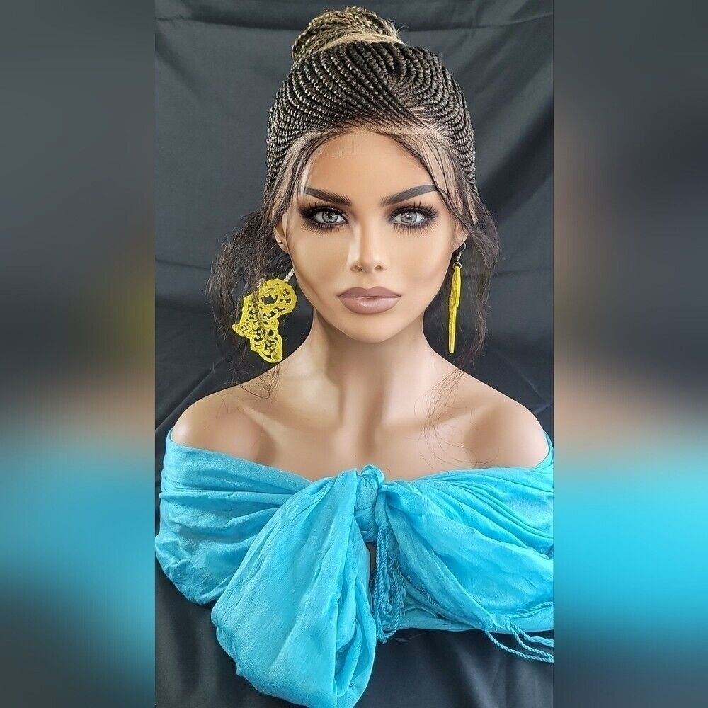 Handmade Braided Wig with Updo and Ponytail - NWT Color 2/27 Ombre long Wig - Picture 7 of 15